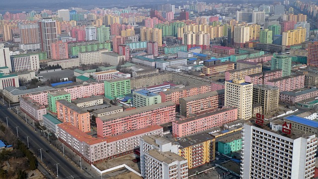 北朝鮮の街並み
